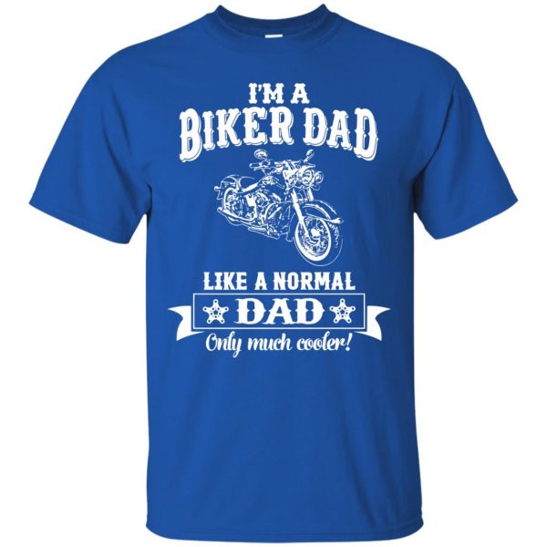I'm A Biker Dad t shirt - royal blue