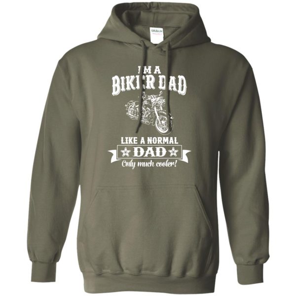I'm A Biker Dad hoodie - military green