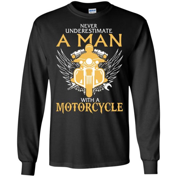Man With A Motorcycle long sleeve - black