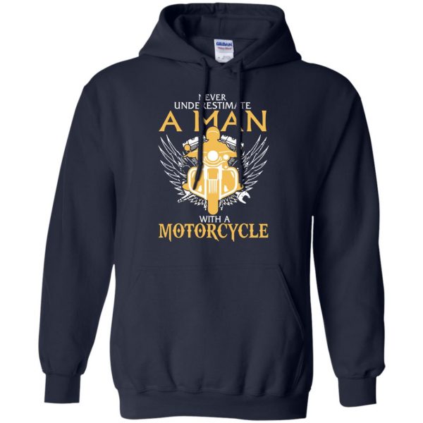 Man With A Motorcycle hoodie - navy blue