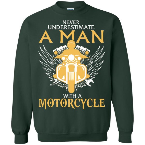Man With A Motorcycle sweatshirt - forest green