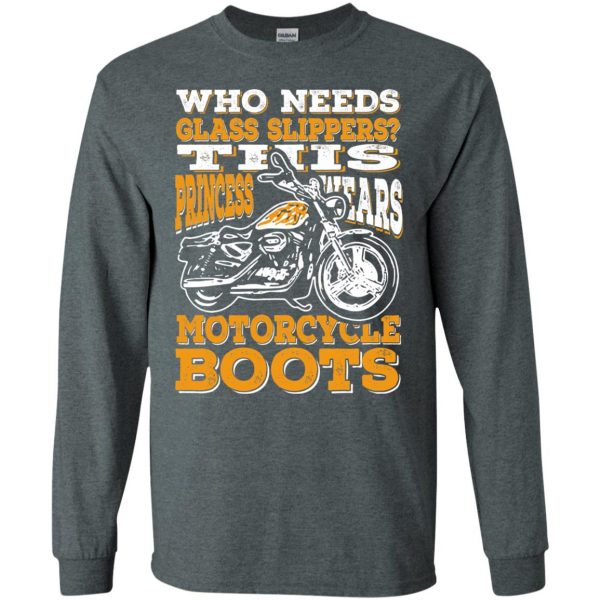 Wear Motorcycle Boots Or Slippers long sleeve - dark heather