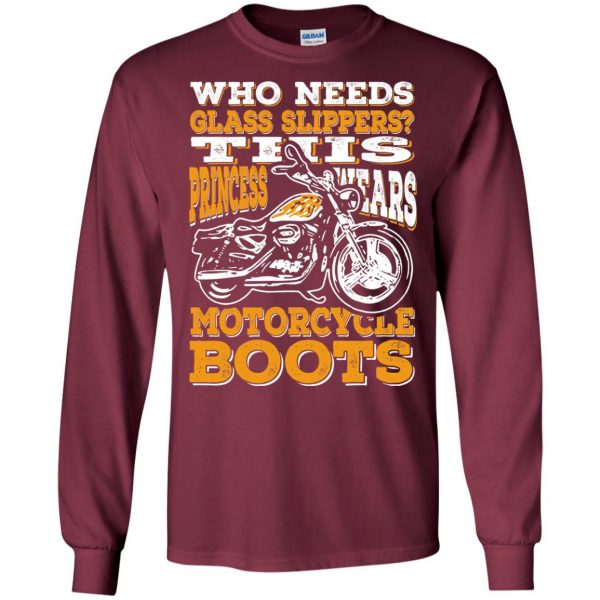 Wear Motorcycle Boots Or Slippers long sleeve - maroon