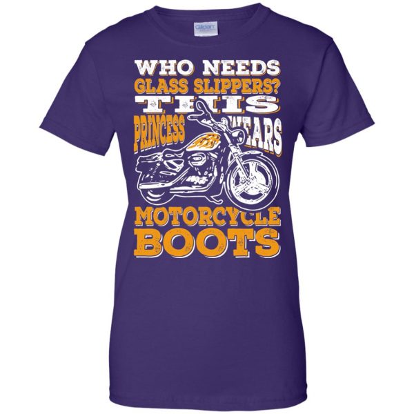 Wear Motorcycle Boots Or Slippers womens t shirt - lady t shirt - purple