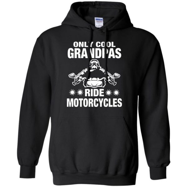 Only Cool Grandpas Ride Motorcycles hoodie - black