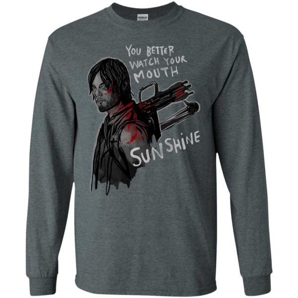You Better Watch Your Mouth, Sunshine long sleeve - dark heather