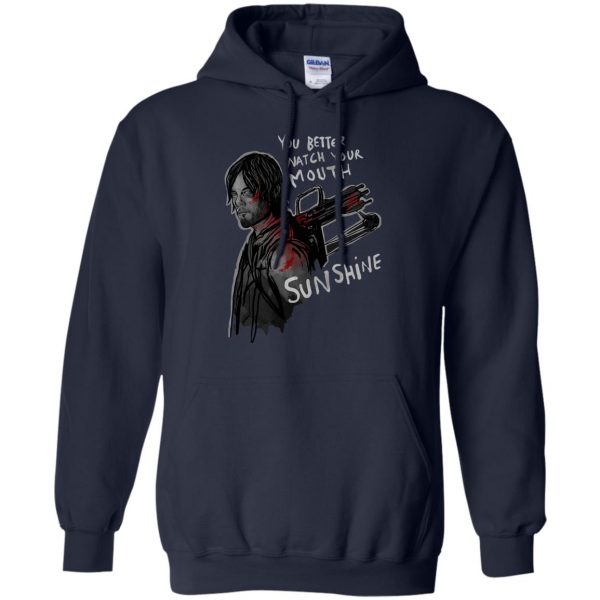 You Better Watch Your Mouth, Sunshine hoodie - navy blue
