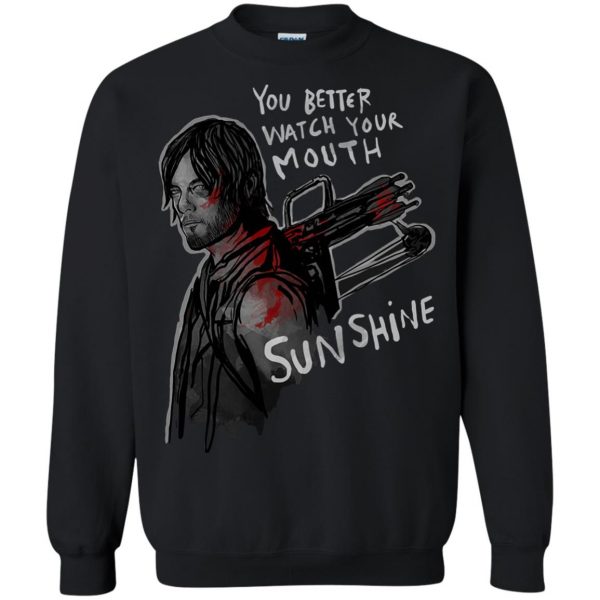 You Better Watch Your Mouth, Sunshine sweatshirt - black
