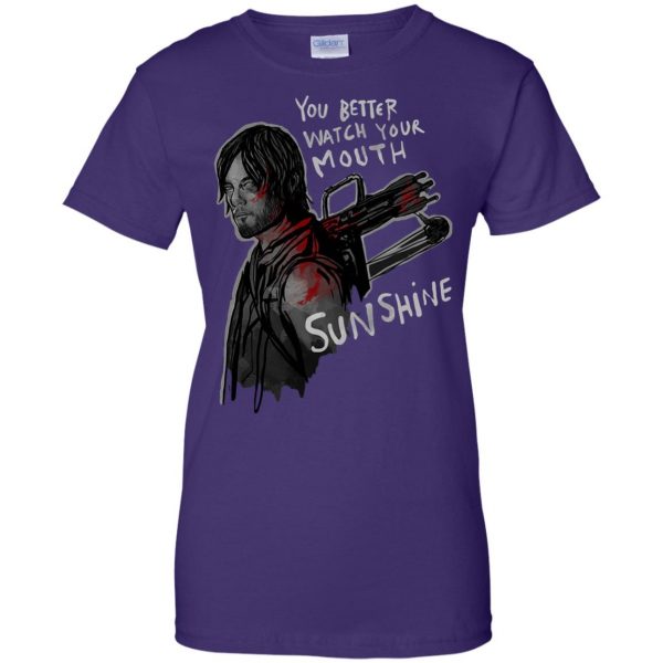 You Better Watch Your Mouth, Sunshine womens t shirt - lady t shirt - purple