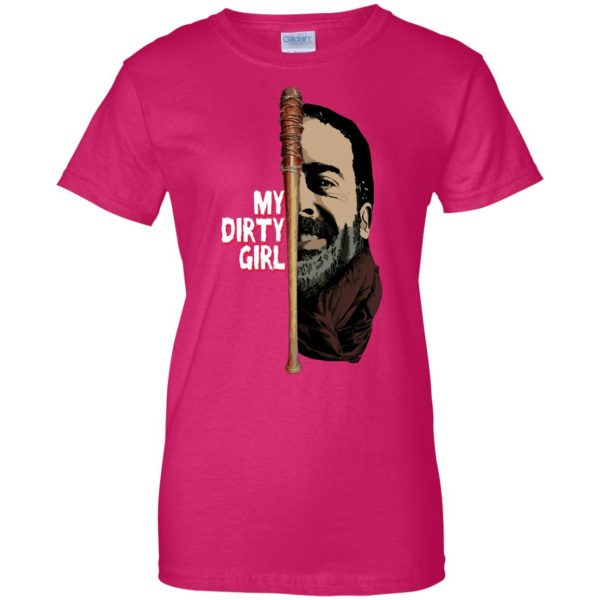 Look At My Dirty Girl womens t shirt - lady t shirt - pink heliconia