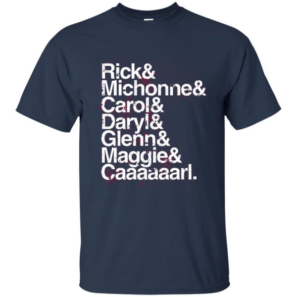 Twd Characters t shirt - navy blue