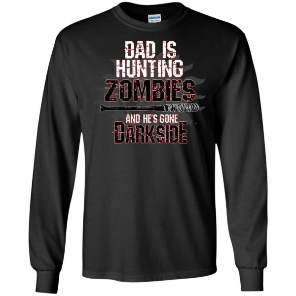 Dad Is Hunting Zombies long sleeve - black