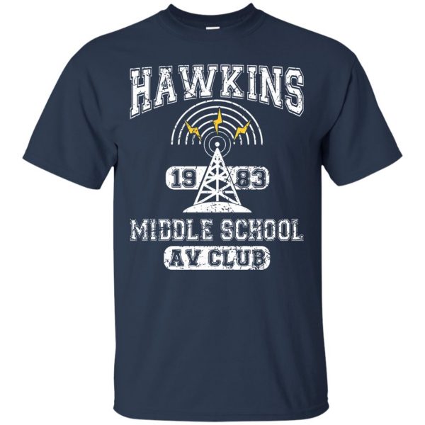 Hawkins High School t shirt - navy blue