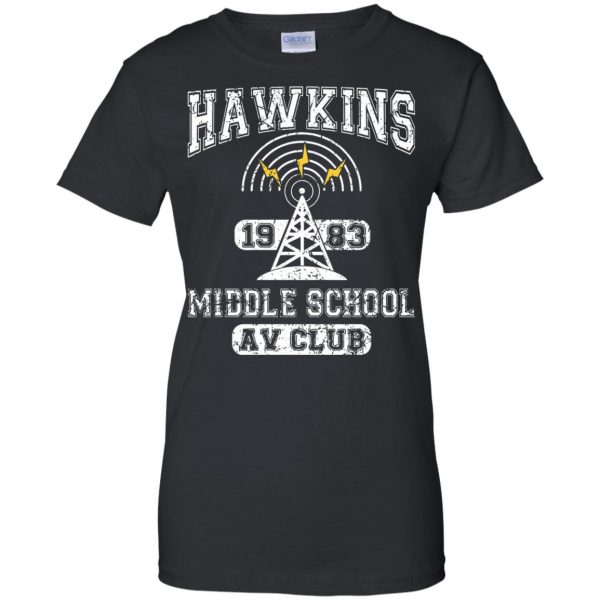 Hawkins High School womens t shirt - lady t shirt - black