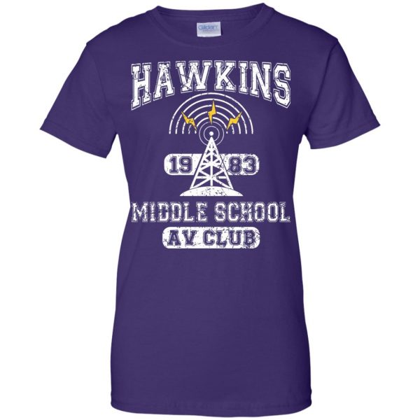 Hawkins High School womens t shirt - lady t shirt - purple