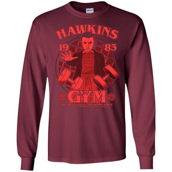 Hawkins Gym long sleeve - maroon