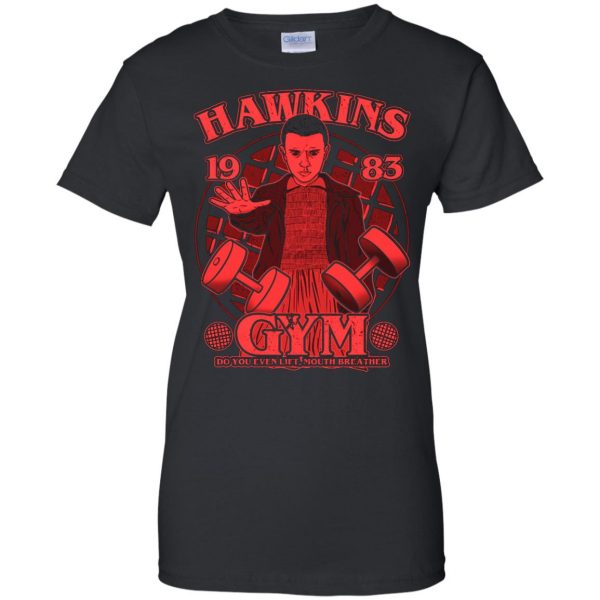 Hawkins Gym womens t shirt - lady t shirt - black