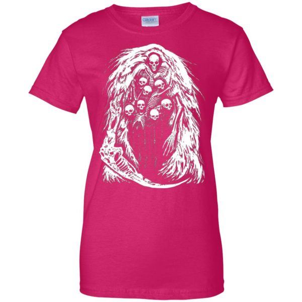 gravelord nito womens t shirt - lady t shirt - pink heliconia