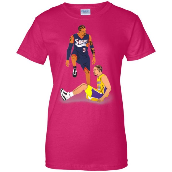 allen iverson tyronn lue womens t shirt - lady t shirt - pink heliconia