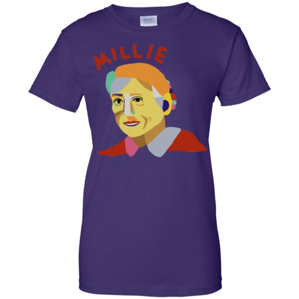 millie dresselhaus womens t shirt - lady t shirt - purple