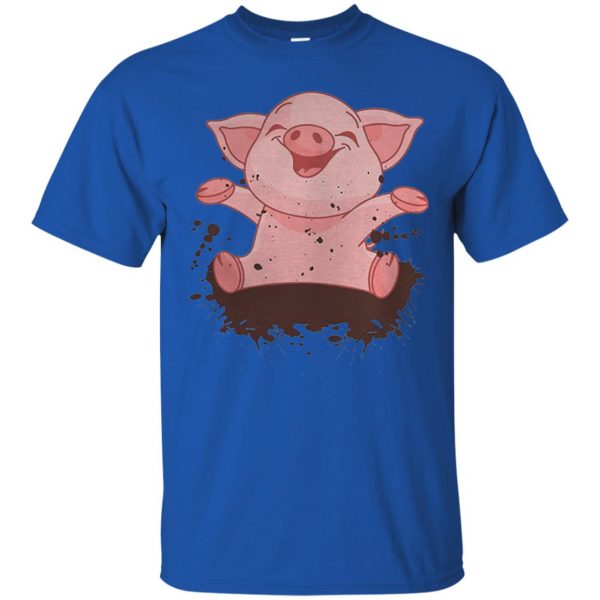 cute pigs t shirt - royal blue