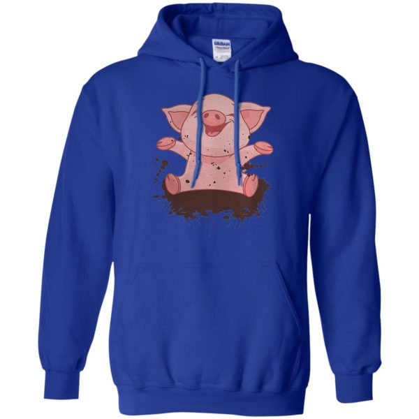 cute pigs hoodie - royal blue