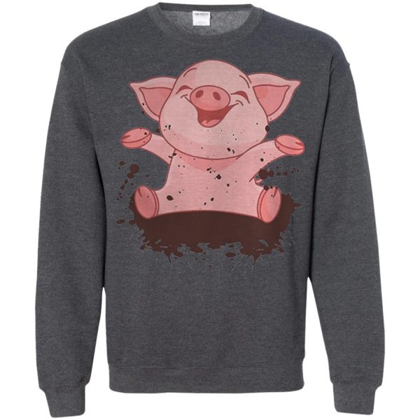 cute pigs sweatshirt - dark heather
