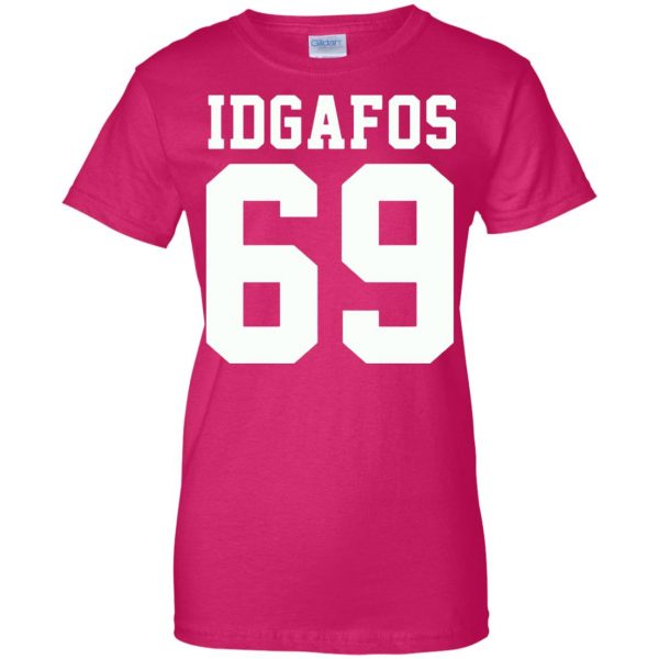 idgafos womens t shirt - lady t shirt - pink heliconia