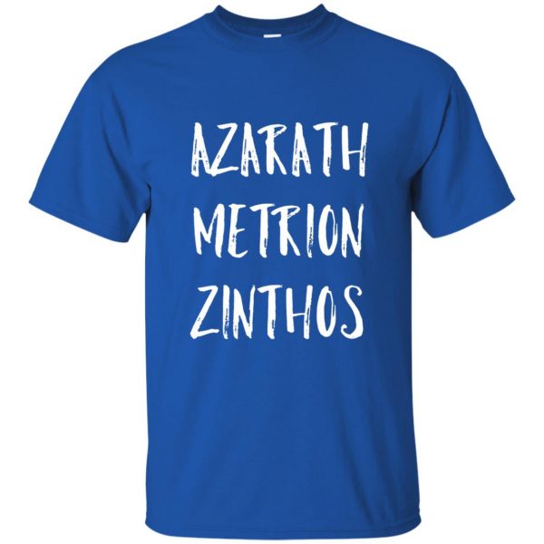 azarath metrion zinthos t shirt - royal blue