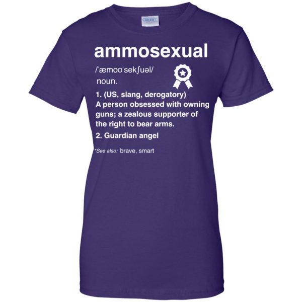 ammosexual womens t shirt - lady t shirt - purple