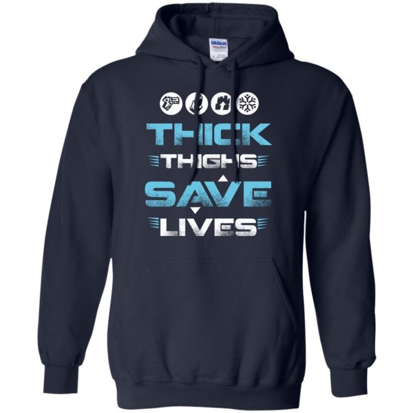 thick thighs save lives hoodie - navy blue
