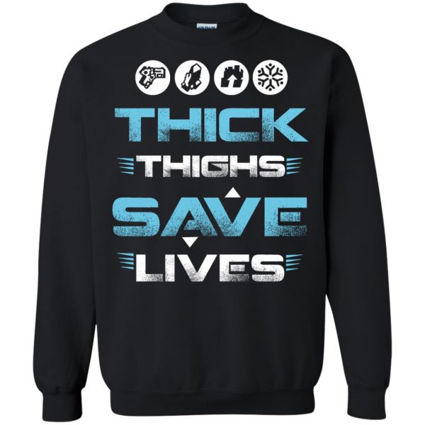 thick thighs save lives sweatshirt - black