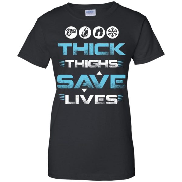 thick thighs save lives womens t shirt - lady t shirt - black