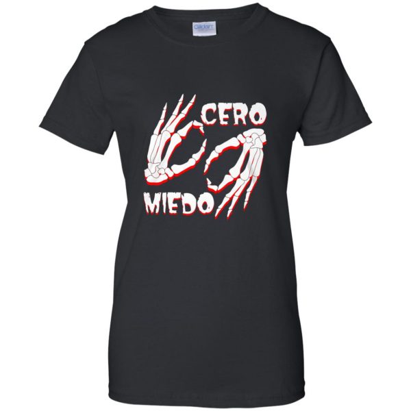 cero miedo womens t shirt - lady t shirt - black