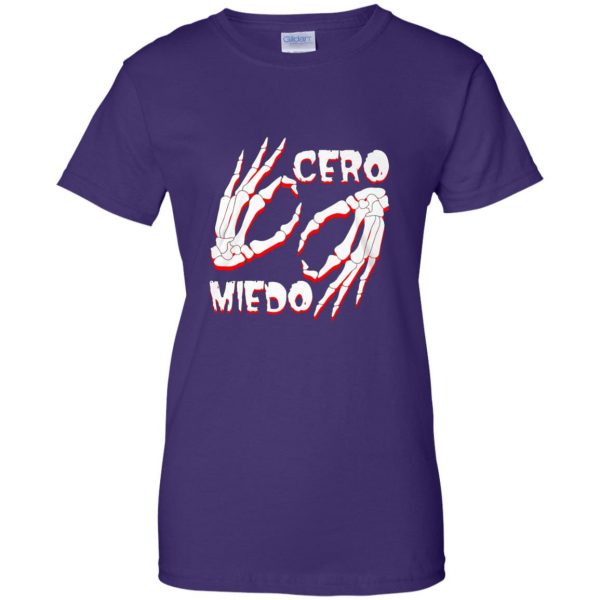 cero miedo womens t shirt - lady t shirt - purple