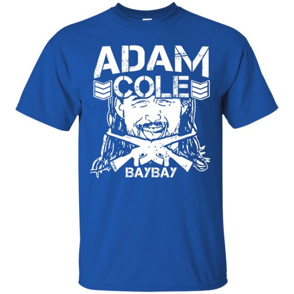 adam cole bay bay t shirt - royal blue