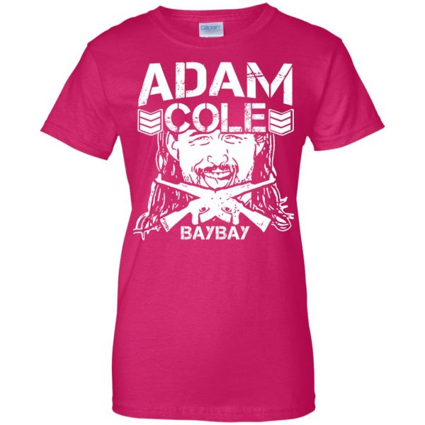 adam cole bay bay womens t shirt - lady t shirt - pink heliconia