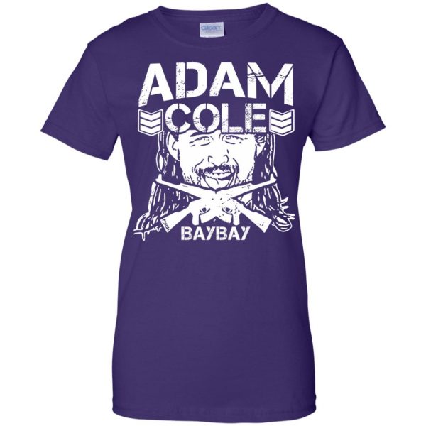 adam cole bay bay womens t shirt - lady t shirt - purple