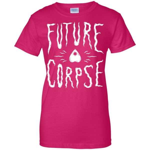 future corpse womens t shirt - lady t shirt - pink heliconia