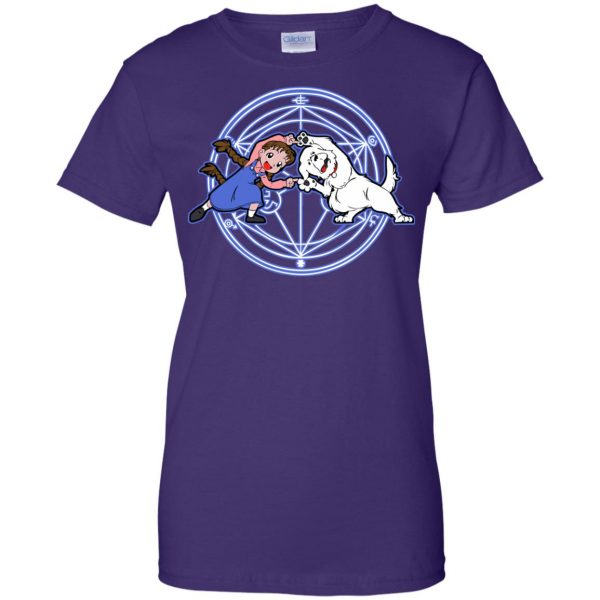 fullmetal alchemist fusion womens t shirt - lady t shirt - purple