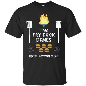 fry cook games shirt - black