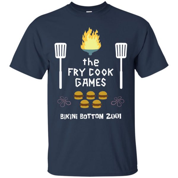 fry cook games t shirt - navy blue