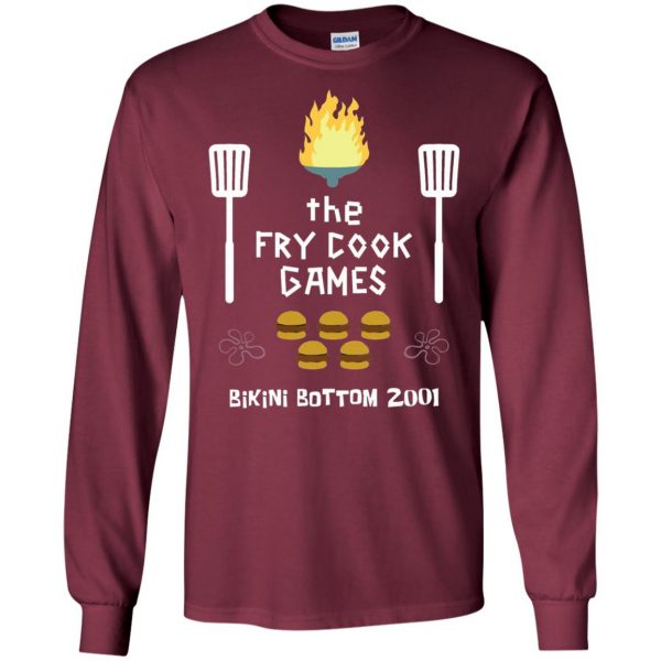 fry cook games long sleeve - maroon