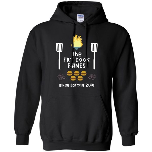 fry cook games hoodie - black