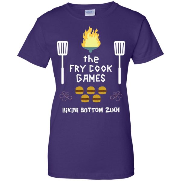 fry cook games womens t shirt - lady t shirt - purple
