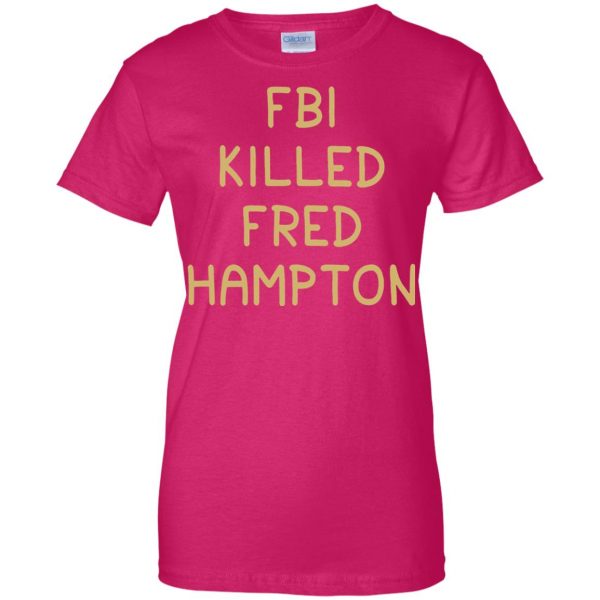 fred hampton womens t shirt - lady t shirt - pink heliconia