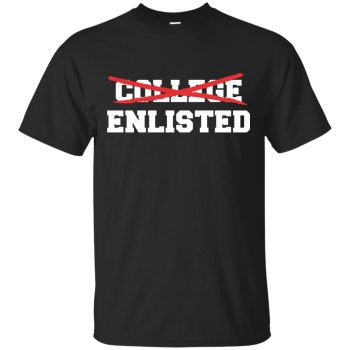 college enlisted shirt - black