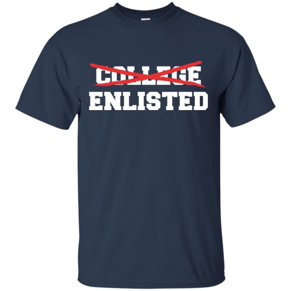 college enlisted t shirt - navy blue