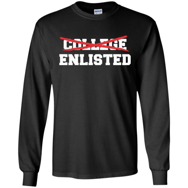 college enlisted long sleeve - black