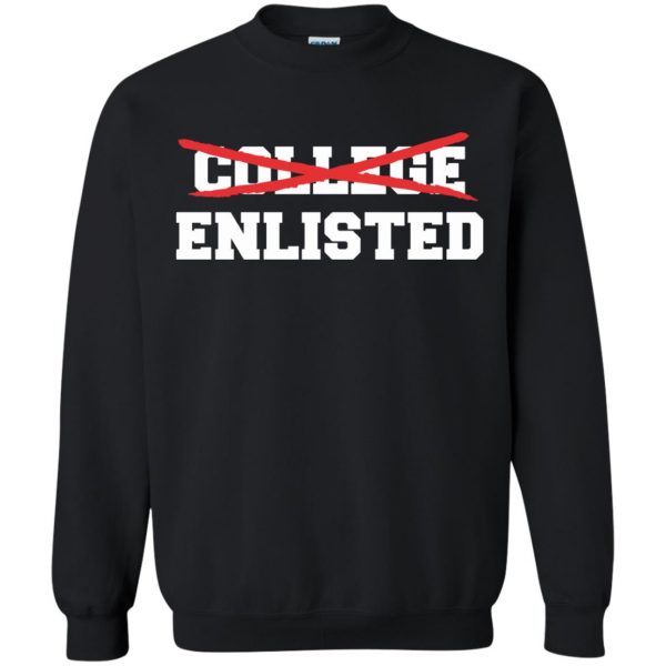 college enlisted sweatshirt - black